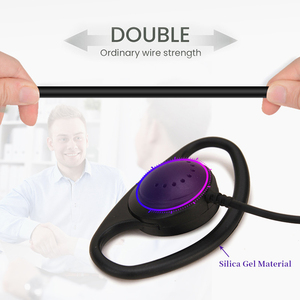 Auricolari a Gancio Morbido a Forma di <span class=keywords><strong>D</strong></span>, Monoauricolari con Clip da 3,5mm, Cuffie Cablate per Telefono, Laptop, PC, Conferenze, Sistema Guida Turistica - Product Image 5