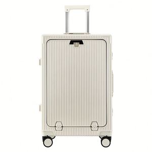 Modern Multifunction Front-Opening ABS/PC Frame Luggage Side Latch Large Capacity Spinner <b>Suitcase</b> TSA Lock Hard Shell Carry - Product Image 4