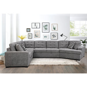 Chenille besar populer Modular berbentuk L 2s + sudut + 2s + Set sofa dengan bagian berbentuk khusus - Product Image 3