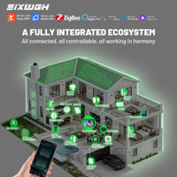 Sistema Completo de Hogar Inteligente de Lujo SIXWGH con Pantalla OLED, Sistema Operativo Tuya, Automatización de Toda la Casa, Control por Voz y Aplicación, Iluminación Inteligente y Cortinas