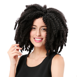 <span class=keywords><strong>Parrucca</strong></span> capelli intrecciati Kanikalong nero europeo e americano <span class=keywords><strong>Afro</strong></span> africano mercato caldo di vendita delle donne <span class=keywords><strong>parrucca</strong></span> riccia - Product Image 5