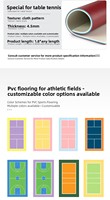 Revêtement de sol en caoutchouc pour terrain de pickleball Dongxing, motif personnalisable, intérieur, écologique, épaisseur 3 mm, fermeté 5-8 psi, antichoc
