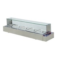 Bain-marie électrique professionnel en acier inoxydable à 6 bacs pour buffet et maintien au chaud
