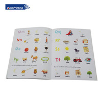 Brochure en carton de livre d'histoires anglais facile pour enfants de l'école d'art fantaisie à couverture souple imprimée personnalisée avec couleur du carton de papier de travail