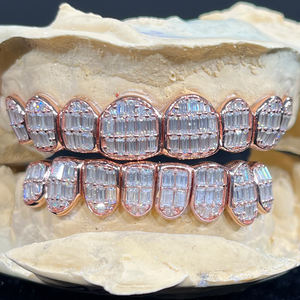 Rejilla Dental Personalizada con Diamantes de Imitación VVS Moissanite en Plata S925, Joyería Hip Hop - Product Image 4