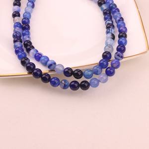 Contas Redondas de Ágata Listrada em Cores Naturais, Materiais Semi-acabados para Acessórios de Joias Artesanais, Atacado DMB 102 - Product Image 5