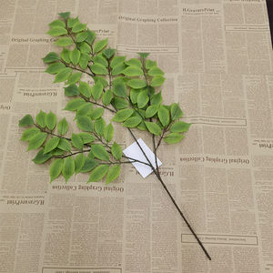 Banyan-rama de hojas de banyan, hierba verde para exteriores, Planta Artificial colgante, hojas de eucalipto artificiales - Product Image 2