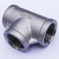 DN20 3/4 \ "acier inoxydable coulée de précision diamètre égal TEE branche raccord de tuyau matériel marin filetage interne Type de roulement