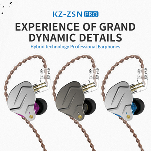 KZ ZSN PRO Auriculares Intrauditivos con Cable, Híbridos <span class=keywords><strong>1DD</strong></span>+<span class=keywords><strong>1BA</strong></span>, HIFI, para Monitoreo Musical, Juegos y Deportes, 3.5MM, Estéreo Profesional, Bajos Potentes, para Android - Product Image 2
