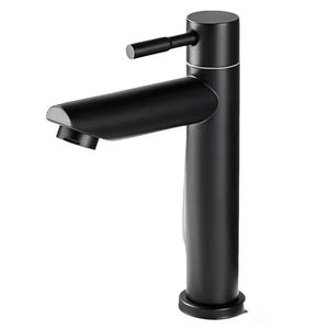 Grifo de Lavabo Moderno de Acero Inoxidable, Monomando, Negro Mate, Cerámico, Ahorrador de Agua, Antisalpicaduras, Sin Plomo, para Uso Doméstico y Comercial - Product Image 6