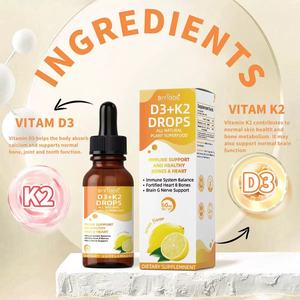 Grosir OEM Natural organik Premium Vitamin D3 K2 suplemen Oral cairan 60ml dewasa penggunaan dukungan kekebalan tubuh tetes - Product Image 2