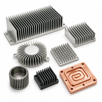 Radiateur en aluminium sur mesure, dissipateur thermique à ailettes, plaque froide radiale en cuivre pour LED, refroidisseur de CPU, gestion thermique OEM