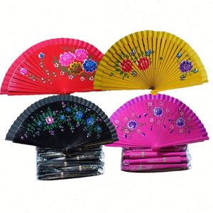 Wooden Folding Fan Bamboo Paper Material with Painted Festival Music Pattern for Home Decoration Chinese New Year Business <b>Gift</b> - Product Image 5