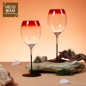 Nouvel ensemble de verres en cristal de style <span class=keywords><strong>chinois</strong></span> 500 ml – Verres à vin <span class=keywords><strong>Bordeaux</strong></span> élégants motif grue à couronne rouge – Idéal pour anniversaire ou cadeau pour enseignant - Product Image 3