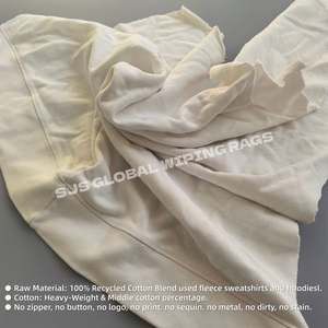 ผ้าเช็ดทำความสะอาดสีขาวสำหรับงานอุตสาหกรรม ผ้าฝ้าย 100% ผ้าเช็ดทำความสะอาดจากเศษผ้าฝ้าย น้ำหนัก 25 กก. - Product Image 4