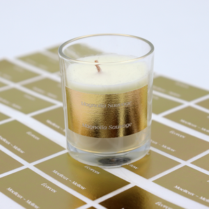Custom <strong>Printing</strong> <strong>Gold</strong> Foil <strong>Label</strong> Sticker Adhesive Warning <strong>Labels</strong> For Handmade Candles Packaging - Product Image 2