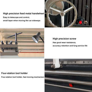 Alta precisión Industrial 1m 2m 3M Normal Torno Banco de metal Torno Mecánico Torneado Horizontal Metal Manual Máquina de torno - Product Image 3
