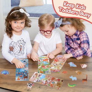 Venta al por mayor precio barato de fábrica lindo Animal 3D pegatina hinchada mantiene a los niños pequeños ocupados pegatinas de espuma de burbujas - Product Image 4