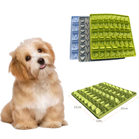 Bol d'alimentation en silicone pour animaux de compagnie, 31x31cm, conception anti-glouton pour chiens et chats