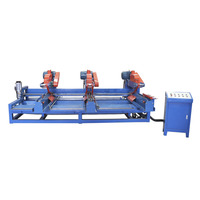 Scie circulaire verticale automatique multi-têtes robuste PE-40003, machine à découper le bois 600-4000 mm, 22,5 kW, lame de 450 mm de haut