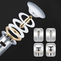 Tapón de drenaje de zinc de Brasil, drenaje de residuos de fregadero barato, drenaje de lavabo de acero inoxidable 7/8 personalizado para Baño
