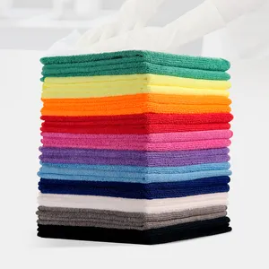 Panos de limpeza de toalha de pano de microfibra personalizados de fábrica de alta qualidade saco Opp de cozinha de microfibra