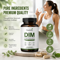Capsules DIM OEM ODM Marque Privée Diindolylméthane Capsules Végétariennes HPMC en Vrac Complément Alimentaire pour Femmes et Hommes