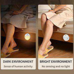 Lampes murales rondes à intensité variable avec visage souriant, expression changeable, détecteur de mouvement, sans fil, pour couloir, escalier - Product Image 3