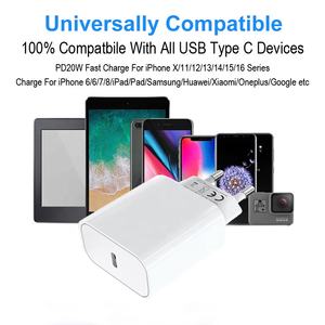 Cargador de Pared Premium con Certificación CE RoHS y Enchufe UE, Carga Rápida PD 20W USB-C Tipo C, Adaptador de Corriente para <span class=keywords><strong>iPhone</strong></span> 17/16/15 y Samsung - Product Image 2