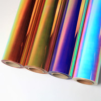 Venta directa de fábrica vinilo mate brillante vinilo holográfico colorido corte pegatina autoadhesivo rollo de vinilo para plotter