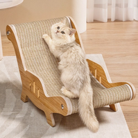 Griffoir pour chat en forme de mangoustan extra large, meuble pour animaux de compagnie en bois massif avec coussin en mangoustan pour tous les chats d'intérieur