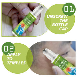 Rolling Ball Crème de soulagement du mal des transports 10ml Parfum de menthe rafraîchissant Ingrédients purs à base de plantes soins du corps - Product Image 2