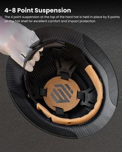 الأكثر مبيعًا من طراز ILM Hard Hat من ألياف الكربون بحافة كاملة 4-8 نقاط تعليق طراز OSHA و ANSI البناء MS401 - Product Image 4