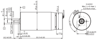 Moteur à aimant permanent à courant continu micro DC 23mm 53mm 9V-48V, servomoteur sans noyau certifié CE