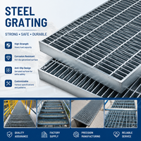 Grille de sécurité en acier Q235 galvanisé à chaud de 1000 mm pour plancher soudé