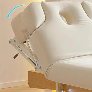 Table de massage en latex confortable et douce, mobilier de salon moderne, 4 <span class=keywords><strong>moteurs</strong></span> électriques, lit de soin de beauté réglable avec chauffage - Product Image 6