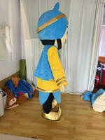 Costume de mascotte Bhangra doré pour homme et femme, costume de cosplay personnalisé pour fille arabe d'Halloween, robe de fête de carnaval pour adulte