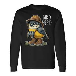 Bird Nerd Bird <b>Watching</b> Long Sleeve T-Shirt For Bird Lover And Birdwatcher - Product Image 1