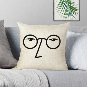 Federa decorativa creativa lettera bianca nera per divano auto biancheria per la casa su misura federa - Product Image 5