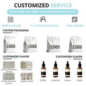 Litière pour chat en bentonite sphérique à agglomération rapide sans poussière, vente en gros OEM - Product Image 4