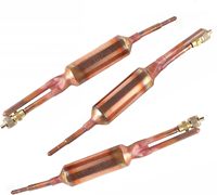 Neues 10-teiliges DR Kupfer-Filtertrockner-Set für Klimaanlagen-Kältemittelleitungen, kompatibel mit Gas R134A/R12/R22/R502/R407C, bidirektionales Ladeventil