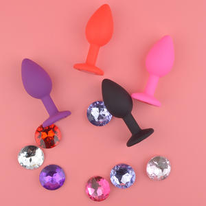 Petit godemichet <span class=keywords><strong>anal</strong></span> en silicone diamant pour jouets sexuels de masturbation anale pour adultes - Product Image 3