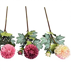 ดอกดาเลียหลากสีประดิษฐ์สำหรับตกแต่งภายในในเทศกาลวันขอบคุณพระเจ้า ต้นคริสต์มาสประดิษฐ์และพวงหรีดสำหรับเทศกาลคริสต์มาส รุ่น ZR1619 - Product Image 4