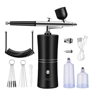 Grande Promotion <span class=keywords><strong>Aérographe</strong></span> Électrique Portable et Rechargeable avec Compresseur d'Air pour Peinture, Gâteaux, Manucure et Maquillage Professionnel - Product Image 3
