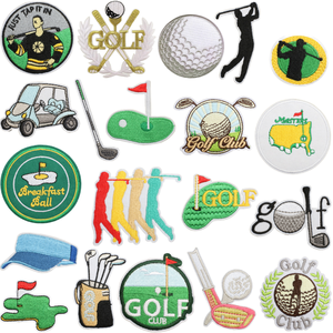 Vente chaude : Patchs <span class=keywords><strong>de</strong></span> golf thermocollants faits main, brodés à la machine, série sport pour casquette, tissu comme matériau principal, pour terrain <span class=keywords><strong>de</strong></span> golf et club <span class=keywords><strong>de</strong></span> golf - Product Image 1