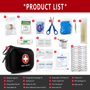 Suministros Médicos para Exteriores Botiquín de Primeros Auxilios para Niños y el Hogar <span class=keywords><strong>Kit</strong></span> de Supervivencia Impermeable de EVA para Senderismo con Bolsas y Estuches - Product Image 3