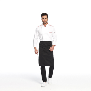 OEM blanco italiano <span class=keywords><strong>Chef</strong></span> uniforme hombres mujeres manga larga cocina chaqueta para restaurante y Hotel ropa de cocina - Product Image 2