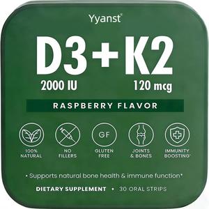 OEM/ODM: Apoya la salud ósea natural y la función inmunitaria, tiras orales de vitamina D3 K2 naturales sin gluten, muestra gratuita. - Product Image 2