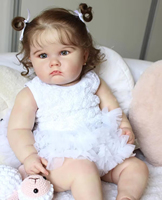 Littlerslove Muñecas Reborn Realistas de 24 Pulgadas, Muñecas de Cuerpo Suave para Niñas Grandes, Piel Pintada en 3D, Muñecas Reborn Tipo Bebé