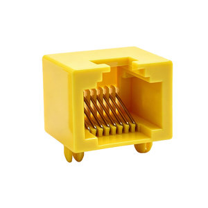 Conector RJ45 8P8C de un solo puerto, serie 53, completamente de plástico, horizontal, conector de red DIP 1x1, enchufe modular 8P8C - Product Image 5